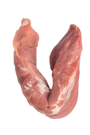 Fresh piece of pork tenderloin meatの写真素材