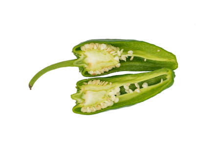 young green hot padron pepperの写真素材