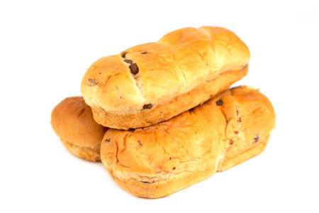 the bread rolls with piece of chocolate