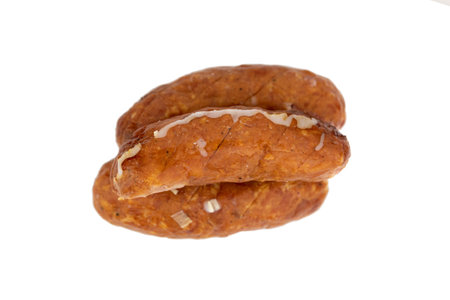 sausage isolated on a white background. studio. picture.