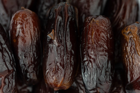 close up of dried dates, can be used as a whole background