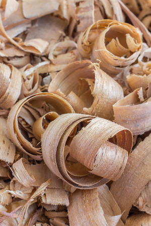 pile of many wood chipsの写真素材