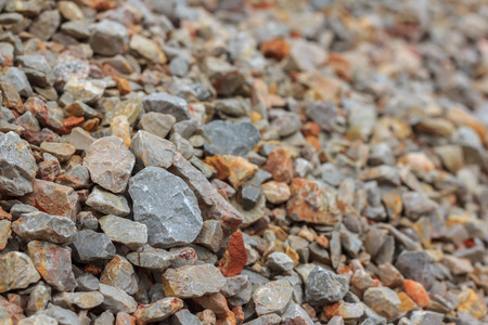 Pile of stone gravel for constructionの写真素材
