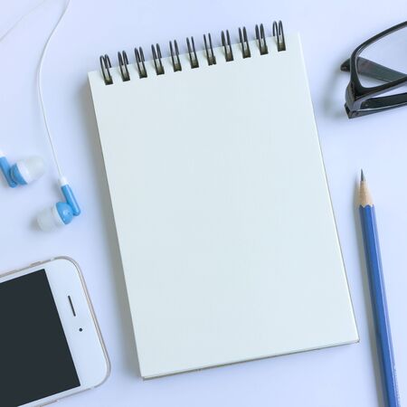 education accessories in top view