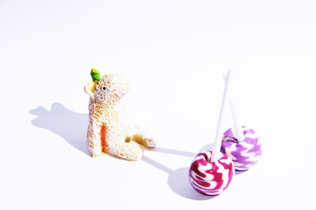 doll and lollipopの写真素材