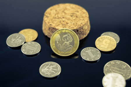 the monkey 10-Yuan commemorative coinの写真素材