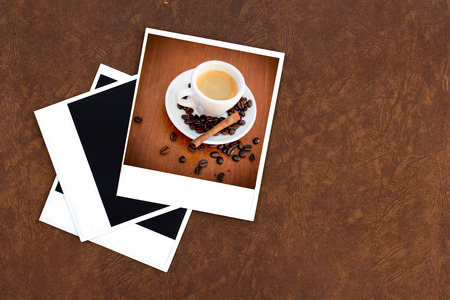 blank old camera film and vintage cameraの写真素材