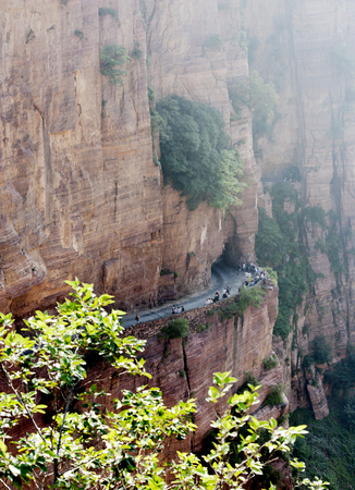 Tourist sight seeing at the cliffの写真素材