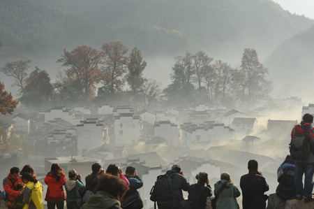 Wuyuan, Jiangxi Shicheng autumnのeditorial素材