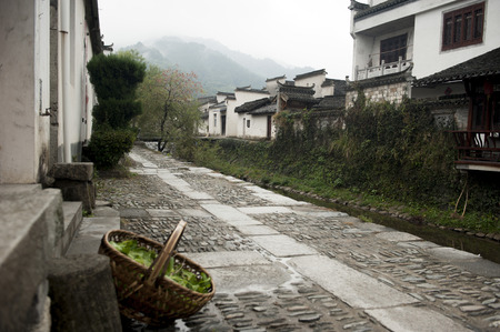 Ancient buildings in Yi Lu villageの写真素材