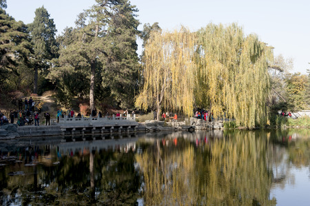 The fragrant Hills Park in autumnのeditorial素材