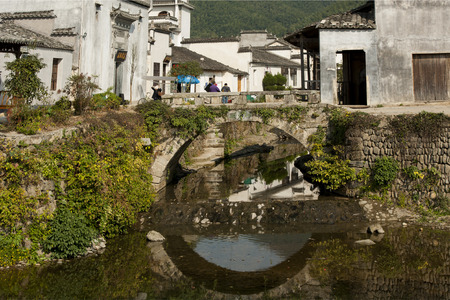 Scenery Lu village, Yixian County, Anhui Provinceのeditorial素材