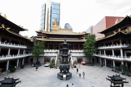 Shanghai Jing an Templeのeditorial素材
