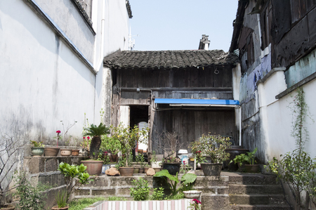 Anhui street ancient houseのeditorial素材