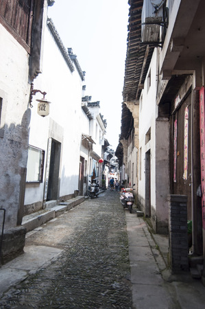 Anhui street at ancient townのeditorial素材