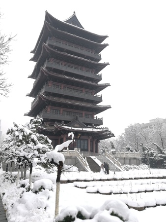 Hefei Bao Park Qingfeng Pavilionのeditorial素材