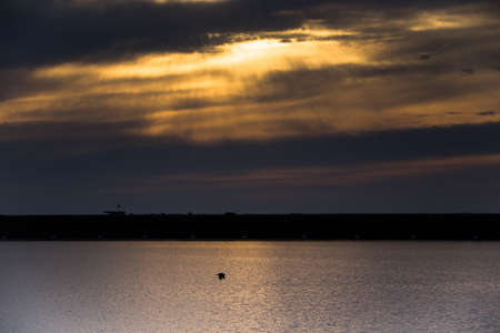 Sunset at seaの写真素材