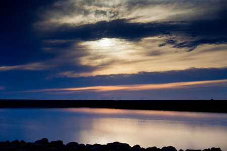 Sunset at seaの写真素材