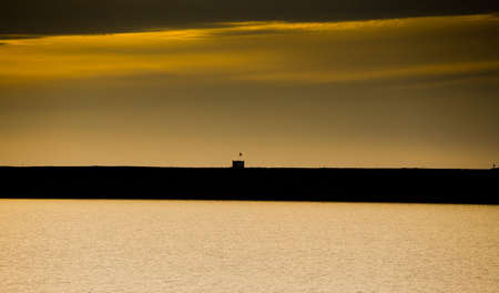 Sunset at seaの写真素材