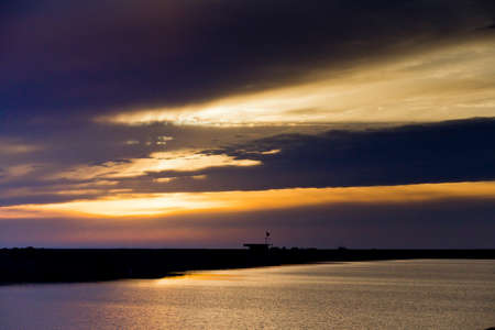 Sunset at seaの写真素材