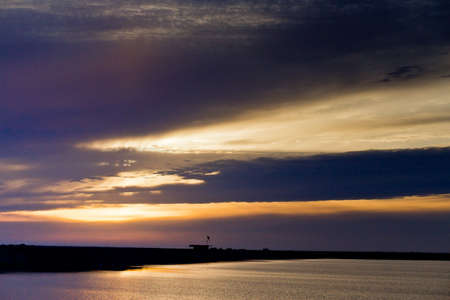 Sunset at seaの写真素材