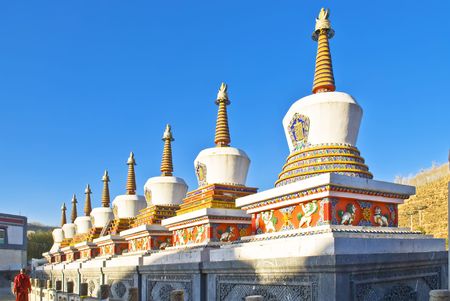 Tar Lamasery.Tar Lamasery is China's Qinghai Province, Tibetan Buddhism is the largest temple. The monuments in Qinghai Provinceの写真素材