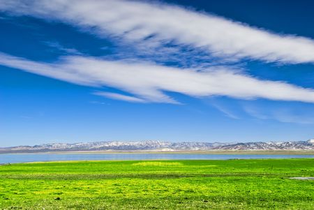  Lakes.This is the Qinghai Lake is China's famous lakes.の写真素材