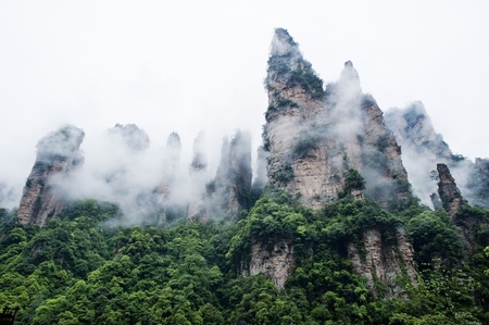 Geology and Landscape of Zhangjiajie in South China, Zhangjiajieの写真素材
