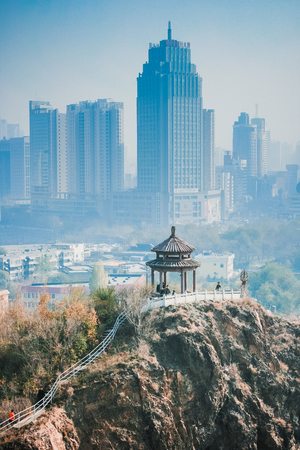 Urumqi city landscape viewのeditorial素材