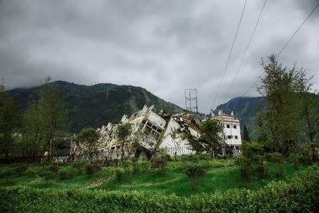 Memorial to Sichuan earthquake victims in Yingxiu, China