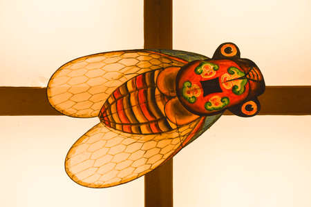 Gubei Water Town Visitor Center Ceiling Kite Cicadaのeditorial素材