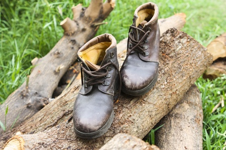 Hiking bootsの写真素材