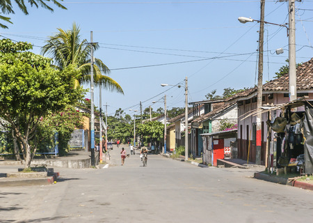Altagracia City street, Ometepe Island, Rivas, Nicaragua.のeditorial素材
