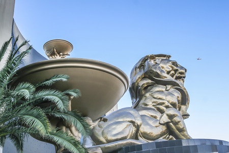 MGM Lion Statue. Las Vegas, Nevada, USA.のeditorial素材
