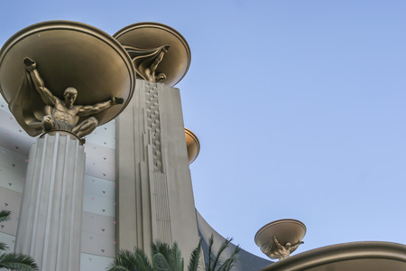 MGM Athletes statue,.Las Vegas, Nevada, USA.のeditorial素材