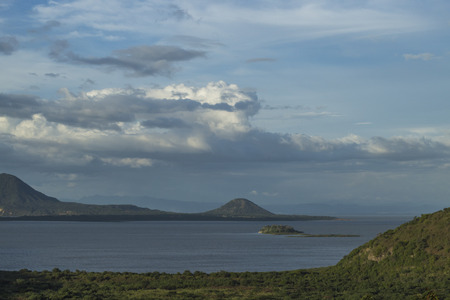 Managua's lake Panoramic view,.Managua, Nicaragua.の写真素材