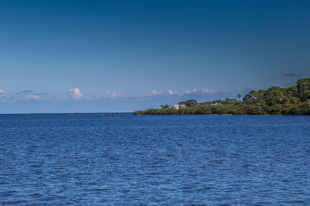 Anclote Gulf Park panoramic view, Holiday, FLの写真素材