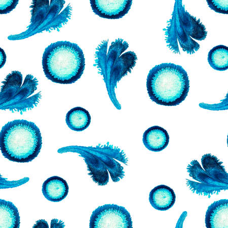 Seamless abstract background with ebru elements. For backgrounds, wrapping paper, packaging, greeting cards, prints, covers, fabric, textiles and moreの写真素材