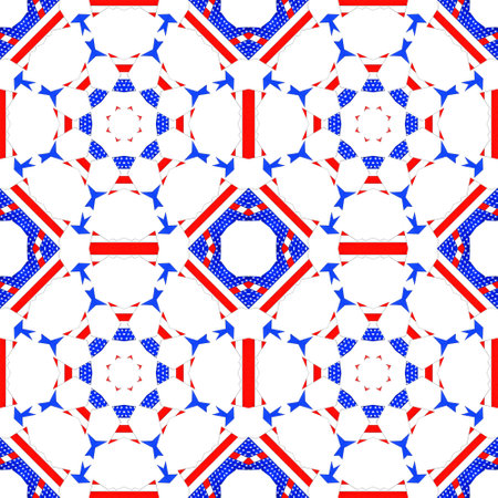 Abstract seamless kaleidoscopic pattern of hand drawn watercolor elements. Geometric watercolor ornament. Endless repeating motif. mandala patternの写真素材