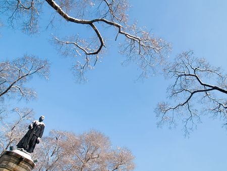 russian revolutionaries Sergey Lazo statue in russian city Vladivostokの写真素材