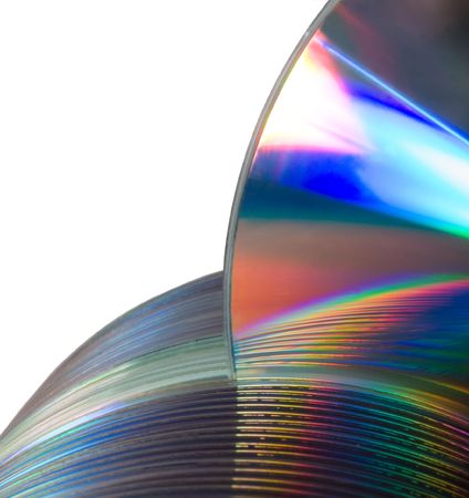 selecting optical dvd disc from computer data library storageの写真素材