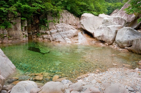 River view at Seoraksan National Park, South korea の写真素材