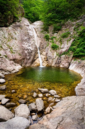 Famous Biryong Waterfall at Seoraksan National Park, South korea の写真素材