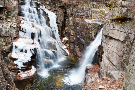 Famous Ssang waterfall at Murreung Valley park of Donghae at South Korea 