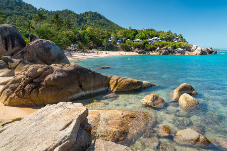 Silver beach, Crystal Beach beach view at Koh Samui Island Thailandの写真素材