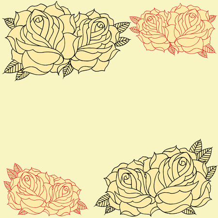 Roses Frame set 008のイラスト素材