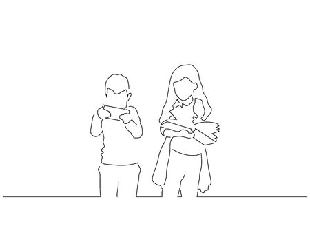 Kids isolated drawing, vector illustration design. Education collection.のイラスト素材