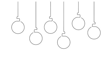 Christmas isolated line drawing, vector illustration design.のイラスト素材