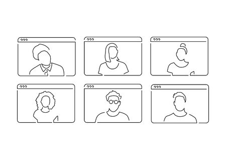 Communication isolated line drawing, vector illustration design.のイラスト素材