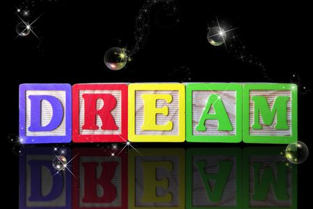 toy blocks with bubblesの写真素材